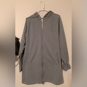 Zenana Outfitters gray Zip Hooded Jacket